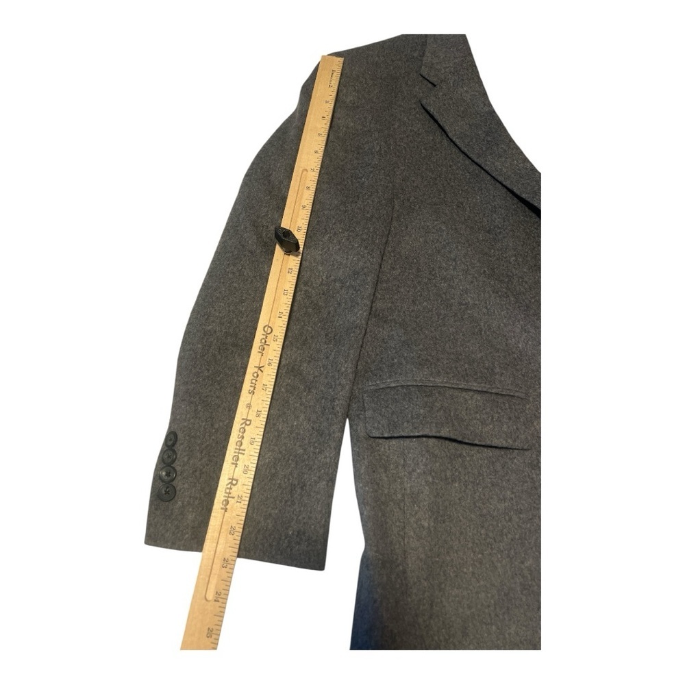 Oscar de la Renta Gray Wool & Cashmere Sport Coat Blazer - Men's 42 S BU3 - Picture 3 of 6